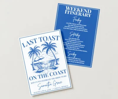 Last Toast on the Coast Invitation