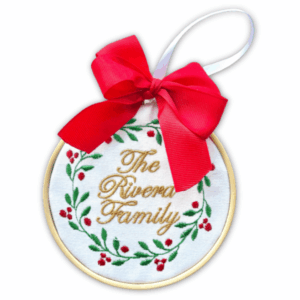Embroidered Christmas Ornament